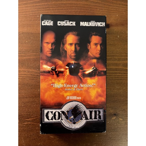 Con Air (VHS, 1997) Nicholas Cage, John Cusack, John Malkovich - Picture 1 of 4